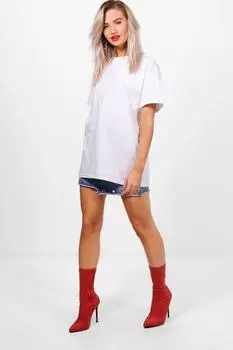 Базовая футболка бойфренда оверсайз Boohoo, белый