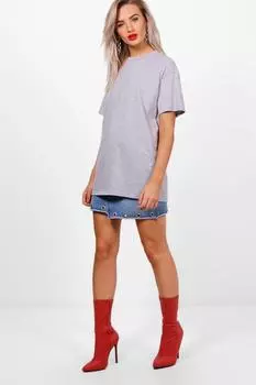 Базовая футболка бойфренда оверсайз Boohoo, серый