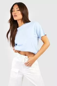 Базовая футболка бойфренда оверсайз Boohoo, синий