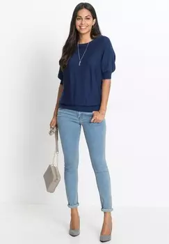 Базовая футболка bonprix, синий