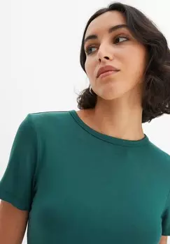 Базовая футболка bonprix, зеленый