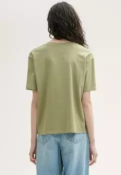 Базовая футболка BOXY TOM TAILOR DENIM, зеленый