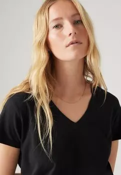 Базовая футболка BOXY V NECK TEE Levi's, черный