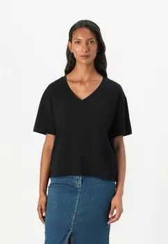 Базовая футболка BOXY V NECK TOM TAILOR DENIM, черный