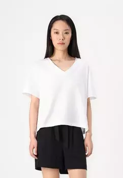 Базовая футболка BOXY V NECK TOM TAILOR DENIM, белый