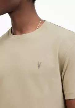 Базовая футболка BRACE CREW AllSaints, коричневый