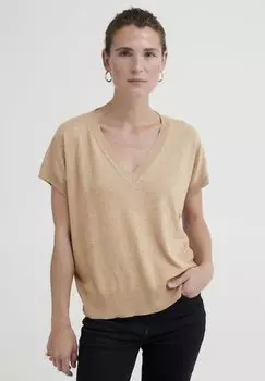 Базовая футболка BYMMPIMBA1 VNECK SLIPOVER b.young, цвет cement melange