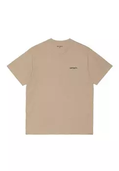 Базовая футболка CARHARTT SCRIPT Carhartt, бежевый