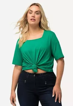 Базовая футболка CARREE AUSSCHNITT HALBARM Ulla Popken, бирюзовый