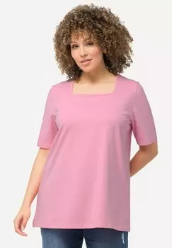 Базовая футболка CARREE AUSSCHNITT HALBARM Ulla Popken, розовый