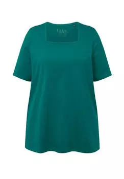 Базовая футболка CARREE AUSSCHNITT HALBARM Ulla Popken, цвет Evergreen