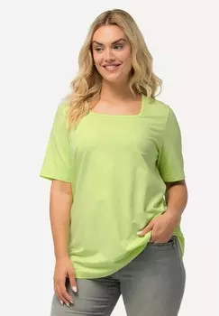 Базовая футболка CARREE AUSSCHNITT HALBARM Ulla Popken, оливковый