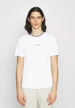 Базовая футболка Center Logo Calvin Klein, цвет bright white