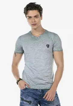 Базовая футболка Cipo & Baxx, светло-серый