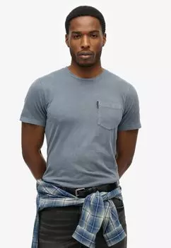 Базовая футболка CLASSIC ESSENTIAL POCKET Superdry, синий