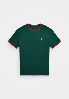 Базовая футболка CLASSIC FIT JERSEY CREWNECK T-SHIRT Ralph Lauren, темно-зеленый