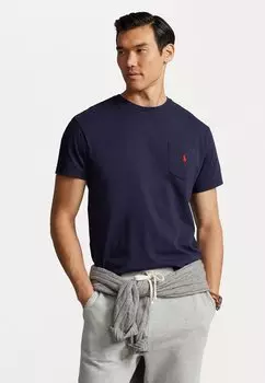 Базовая футболка CLASSIC FIT JERSEY POCKET T-SHIRT Polo Ralph Lauren, синий