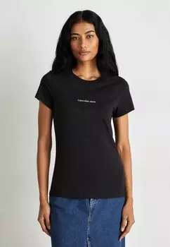 Базовая футболка CLASSIC SLIM CREW INSTITUTIONAL Calvin Klein Jeans, черный