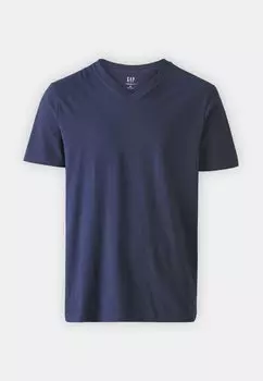 Базовая футболка Classic V GAP, гобеленовая темно-синяя