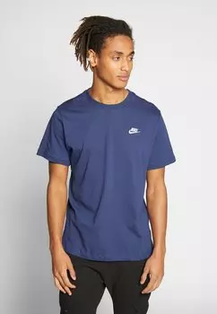 Базовая футболка CLUB TEE Nike, темно-синий/белый