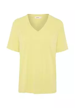 Базовая футболка COLUMBINE LOOSE FIT V-NECK Soaked in Luxury, желтый