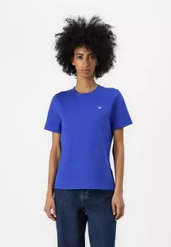 Базовая футболка CONTRAST FLAG TEE Tommy Hilfiger, синий