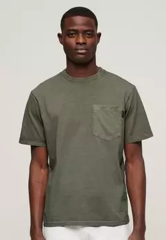 Базовая футболка CONTRAST STITCH POCKET Superdry, темно-серый