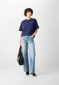 Базовая футболка CORE THE FREE SPIRIT PEACE BIRD Scotch & Soda, темно-синий