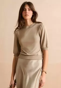 Базовая футболка COSY SHORT SLEEVE CREW NECK REGULAR FIT Next, цвет mole brown