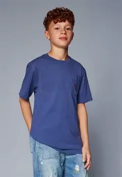 Базовая футболка COTTON JERSEY POCKET T-SHIRT Ralph Lauren, темно-синий