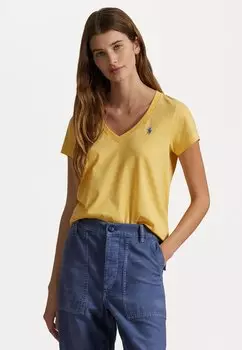 Базовая футболка COTTON JERSEY V NECK TEE Polo Ralph Lauren, желтый