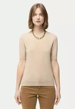 Базовая футболка CREW NECK GOBI Cashmere, бежевый
