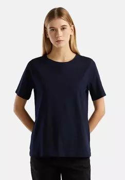 Базовая футболка CREW NECK IN SLUB United Colors of Benetton, синий