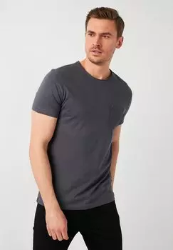 Базовая футболка Crew Neck Pocket Buratti, темно-серый