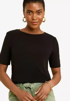 Базовая футболка CREW NECK, REGULAR FIT Love & Roses, черный