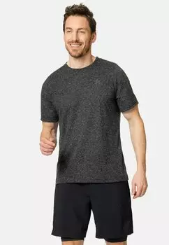 Базовая футболка CREW NECK S/S ESSENTIAL ODLO, цвет black melange