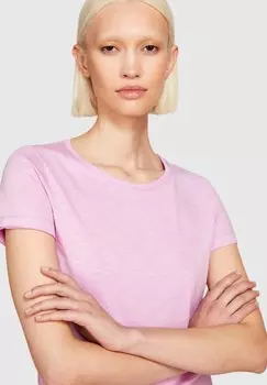 Базовая футболка Crew Neck Sisley, нежно-розовая