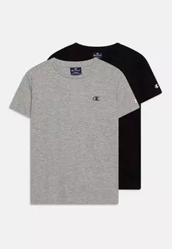 Базовая футболка Crew Neck Unisex 2 Pack Champion, черный