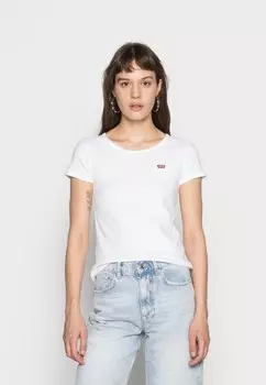 Базовая футболка Crewneck Tee 2 Pack Levi's, белый/минерально-черный