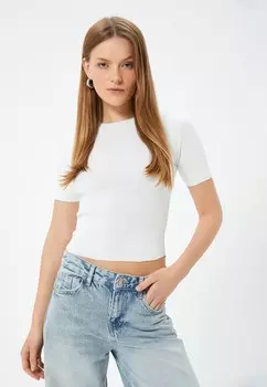 Базовая футболка CROP Koton, белый