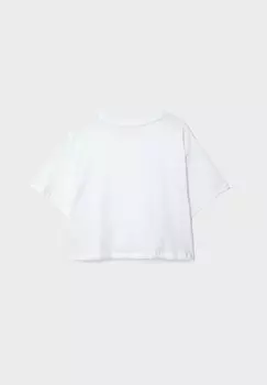 Базовая футболка CROPPED Stradivarius, белый