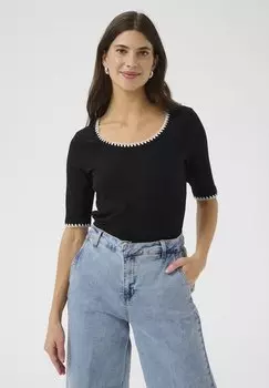 Базовая футболка CRRIBBA Cream, черный