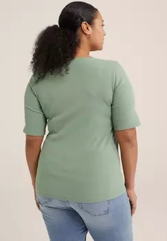 Базовая футболка CURVE WE Fashion, зеленый