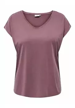 Базовая футболка CURVY KURZRMELIGES ONLY Carmakoma, пестрая сирень