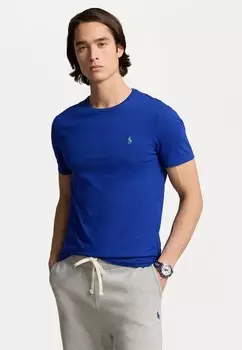 Базовая футболка CUSTOM SLIM FIT JERSEY CREWNECK T-SHIRT Ralph Lauren, синий