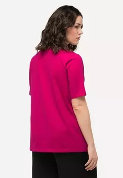 Базовая футболка CUTOUT SPLIT NECK Ulla Popken, розовый
