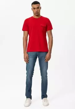 Базовая футболка Daniel Hills, темно-красно-джинсовая синяя Milos 3Pcs