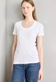 Базовая футболка DEEP ROUND NECK TWISTED Marc O'Polo, белый