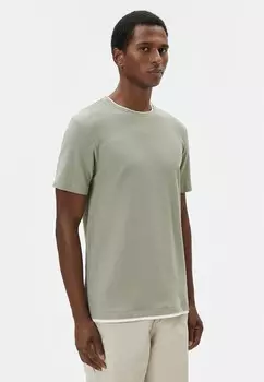Базовая футболка DETAIL CREW NECK TEXTURED Koton, хаки