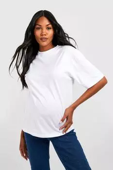 Базовая футболка для беременной Boohoo, белый
